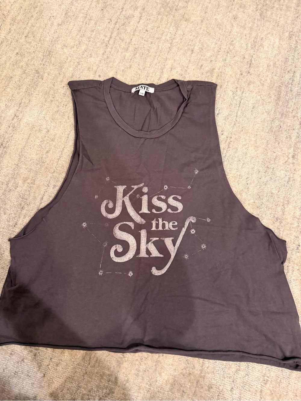 Women's Charcoal Graphic Muscle Tank